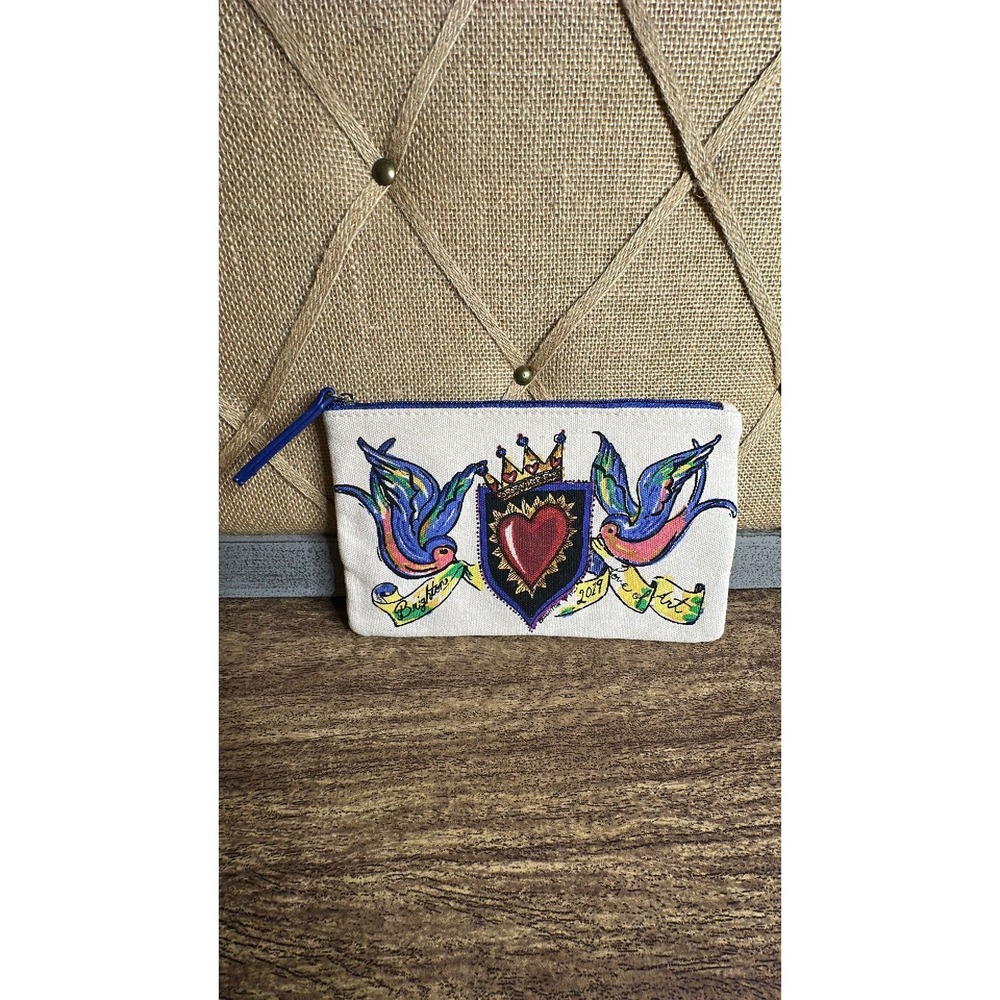 NWOT Brighton 2019 "Love of Art" Canvas Zippered Pouch
